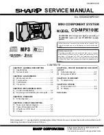 Preview for 1 page of Sharp CD-MPX100E Service Manual