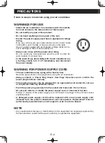 Preview for 6 page of Sharp CV-13NH Installation And Operation Manual