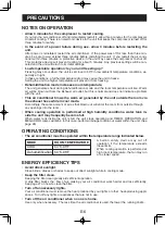 Preview for 8 page of Sharp CV-13NH Installation And Operation Manual