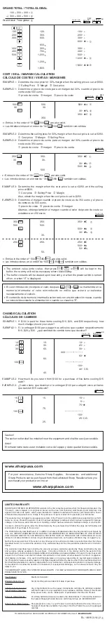 Preview for 10 page of Sharp EL-1801V User Manual