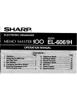 Preview for 1 page of Sharp EL-6061H Operation Manual
