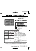 Preview for 1 page of Sharp EL-6810 Series Service Manual