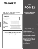 Sharp FO-NS2 Operation Manual preview