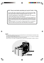 Preview for 2 page of Sharp FP-P35CX - HEPA Air Purifier Operation Manual