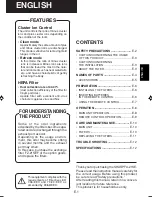 Preview for 3 page of Sharp FU-21SE Operation Manual