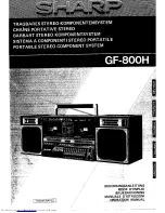 Sharp GF-800H Operation Manual preview