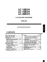 Preview for 2 page of Sharp LC-13B2H Operation Manual