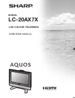 Sharp LC-20AX7X Operation Manual preview