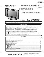 Sharp LC-20SH4U Service Manual preview