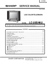 Sharp LC 20SH6U Service Manual preview