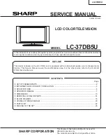 Preview for 1 page of Sharp LC-37DB5U Service Manual