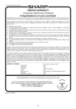 Preview for 32 page of Sharp LC46SB54U - LC - 46" LCD TV Operation Manual