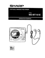 Sharp MD-MT161E Operation Manual preview