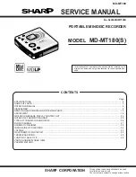 Sharp MD-MT180 Service Manual preview