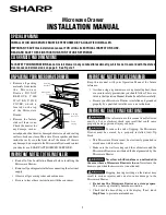 Sharp Microwave Drawer Series Installation Manual preview