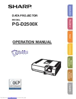 Sharp PG-D2500X Operation Manual preview