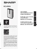 Sharp Plasmacluster KC-850U Operation Manual preview