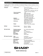 Preview for 22 page of Sharp QT-CD132H Operation Manual