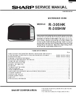 Sharp R-305HK Service Manual preview