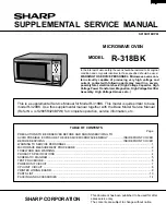 Sharp R-318BK Service Manual preview