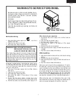 Preview for 3 page of Sharp R-403JK Supplemental Service Manual