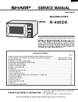 Preview for 1 page of Sharp R-405DK Service Manual