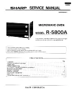 Sharp R-5800A Service Manual preview