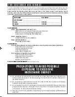 Preview for 2 page of Sharp R-630D Operation Manual