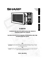 Sharp R-82STN Operation Manual With Cookbook preview