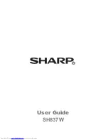 Sharp SH837W User Manual preview