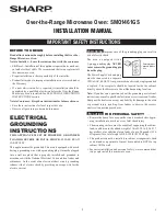 Preview for 1 page of Sharp SMO1461GS Installation Manual