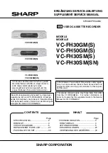 Sharp VC-FH30GMS Supplement Service Manual preview