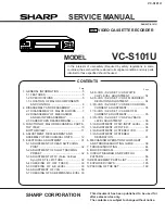 Preview for 1 page of Sharp VC-S101U Service Manual