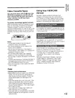 Preview for 11 page of Sharp ViewCam VL-E79E Operation Manual