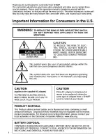 Preview for 2 page of Sharp Viewcam VL-WD450U Operation Manual