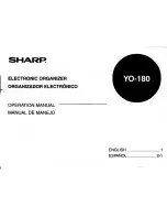 Sharp YO-180 Operation Manual preview