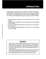 Preview for 3 page of Sharp YO-300 Operation Manual