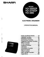 Preview for 1 page of Sharp YO-350 Operation Manual