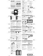 Sharp YO-P10 Operation Manual preview