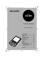 Preview for 1 page of Sharp ZQ-800 Operation Manual