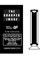 Sharper Image Ionic Breeze GP SI730 Instructions Manual preview