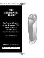 Sharper Image Ionic Breeze GP SI830 Instructions Manual preview