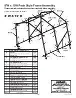 Preview for 3 page of ShelterLogic Peak Style 8' W x 8' H Assembly Instructions Manual