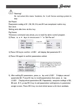 Preview for 64 page of Shini SGS-6080S Operation Instructions Manual