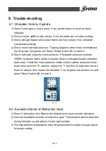 Preview for 65 page of Shini SGS-6080S Operation Instructions Manual