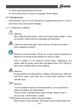 Preview for 69 page of Shini SGS-6080S Operation Instructions Manual