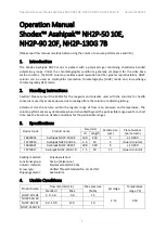 Preview for 2 page of Shodex Asahipak NH2P-50 10E Operation Manual