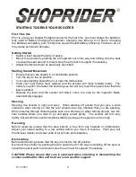 Preview for 11 page of Shoprider Dasher 9 User Manual