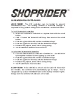 Preview for 10 page of Shoprider XtraLite Jiffy UL7WR-10 User Manual