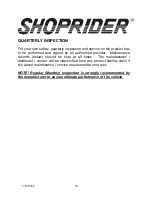 Preview for 20 page of Shoprider XtraLite Jiffy UL7WR-10 User Manual